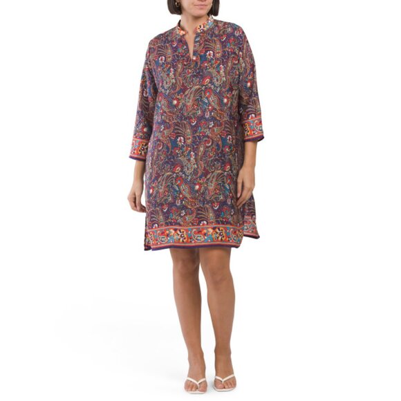 LA MODA Multi Three-quarter Sleeve Floral Mini Dress - Picture 1 of 2